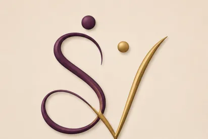 The S + V Heart: S and V blended into a heart-like silhouette