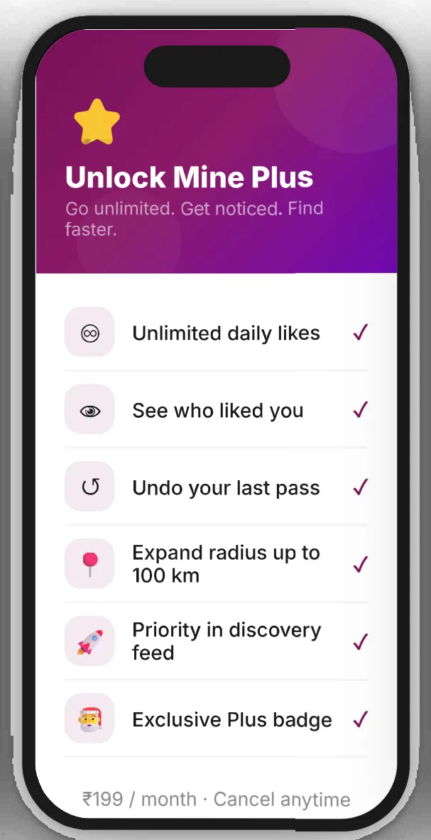 Unlock Mine Plus: a checklist of premium features at ₹199 a month